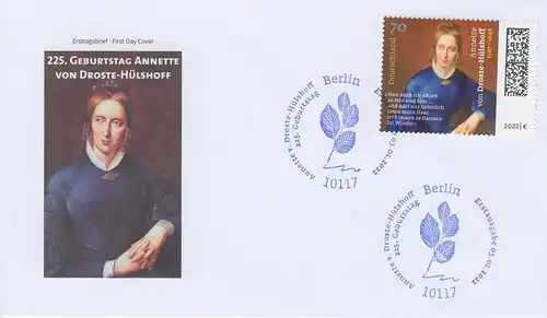 D,Bund Mi.Nr. 3658, 225. Geburtstag Annette von Droste-Hülshoff (70)