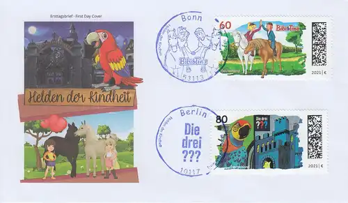 D,Bund Mi.Nr. 3648-3649 Bibi Blocksberg / Die drei ??? (2 Werte)