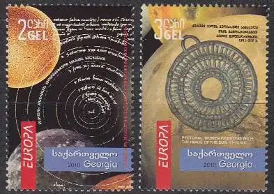 Georgien Mi.Nr. 587-88 Europa 2009, Astronomie (2 Werte)