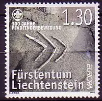 Liechtenstein Mi.Nr. 1436 Europa 07, Pfadfinder, Symbolik Freunde (1,30)