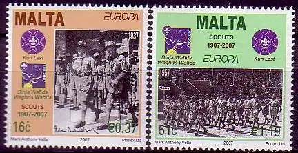 Malta Mi.Nr. 1514-15 Europa 07, Pfadfinder (2 Werte)