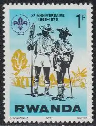 Ruanda Mi.Nr. 917A 10J.Pfadfinderbewegung in Ruanda, Lagebesprechung (1)