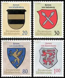Liechtenstein Mi.Nr. 450-53 Wappen (II) (4 Werte)