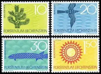 Liechtenstein Mi.Nr. 460-63 Naturschutz (4 Werte)