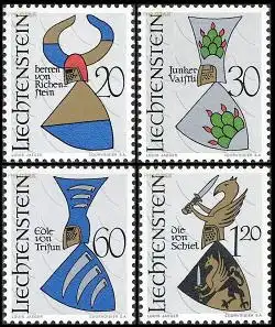 Liechtenstein Mi.Nr. 465-68 Wappen (III) (4 Werte)