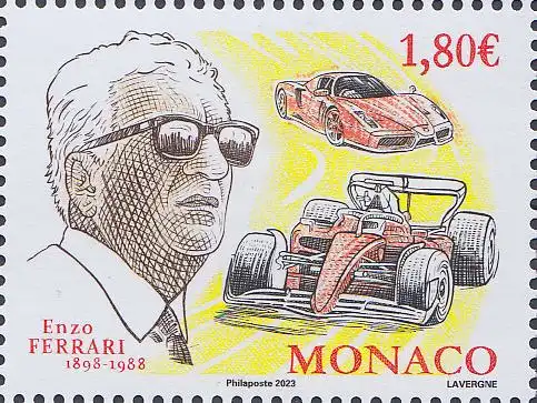 Monaco Mi.Nr. (noch nicht im Michel) Enzo Ferrari (1,80)