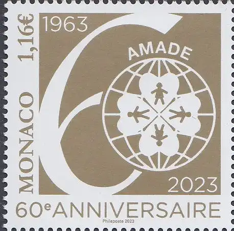 Monaco Mi.Nr. (noch nicht im Michel), 60 Jahre AMADE (1,16)
