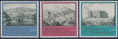 Liechtenstein MiNr. 2094-2096 Fürstliche Schätze: Schlösser und Burgen (3 Werte)