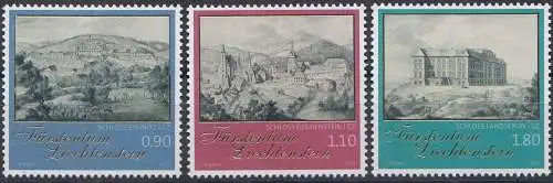 Liechtenstein MiNr. 2094-2096 Fürstliche Schätze: Schlösser und Burgen (3 Werte)