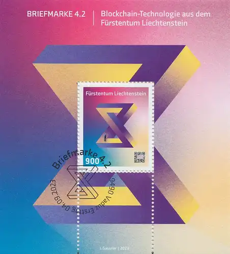 Liechtenstein MiNr. Block (noch nicht im Michel) Briefmarke 4.2 Blockchain-