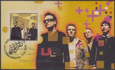 Irland Mi.Nr. Block 42 Rock-Legenden, Gruppe U2