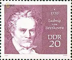 D,DDR Mi.Nr. 1537 Bedeutende Persönlichkeiten, Ludwig van Beethoven (20)