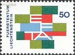 Liechtenstein Mi.Nr. 481 EFTA in Bausteingefüge (50)