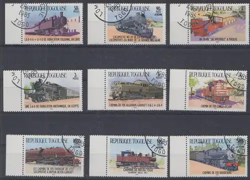 Togo Mi.Nr. 1807-1815 Lokomotiven (9 Werte)