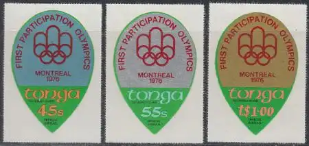 Tonga Mi.Nr. D141-43 Dienstm. Olympia 1976 Montreal (3 Werte)