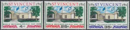 St.Vincent Mi.Nr. 235-37 Welttag der Meteorologie (3 Werte)
