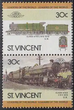St.Vincent Mi.Nr. Zdr.834-35 Lokomotiven, Class 47XX (2 Werte)