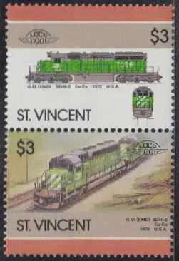 St.Vincent Mi.Nr. Zdr.968-69 Lokomotiven, SD 40-2 Co-Co (2 Werte)