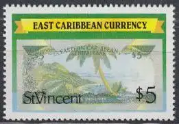 St.Vincent Mi.Nr. 1088A Freim. Ostkaribische Währung, 5 $-Note (5)