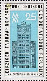 D,DDR Mi.Nr. 949 Leipziger Frühjahrsmesse 63, Glockenturm Hochhaus (25)