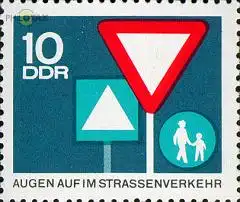 D,DDR Mi.Nr. 1169 Augen auf im Straßenverkehr, Verlehrszeichen (10)