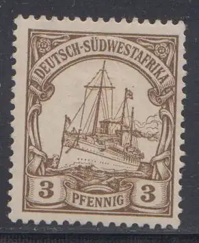 Deutsche Kolonien, Dt.-Südwestafrika MiNr 11, Kaiseryacht "Hohenzollern"