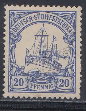 Deutsche Kolonien, Dt.-Südwestafrika MiNr 14, Kaiseryacht "Hohenzollern"