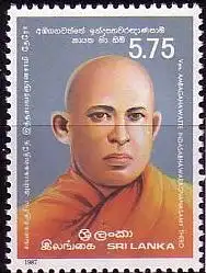 Sri Lanka Mi.Nr. 773 Ven.Ambagahawatta indhaseb.Thero, Mönch (5.75(R))