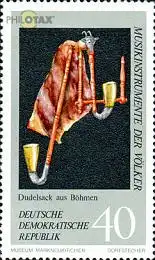 D,DDR Mi.Nr. 1712 Musikinstrumenten-Museum, Dudelsack, Böhmen (40)
