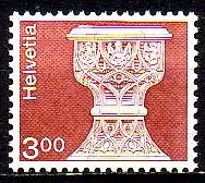 Schweiz Mi.Nr. 1160 Freim. Gotischer Taufstein in Mauritius-Kirche Saanen (3,00)
