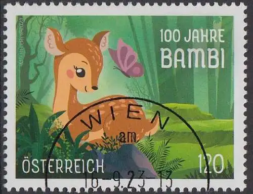 Österreich MiNr. (noch nicht im Michel) 100 Jahre Bambi (120)