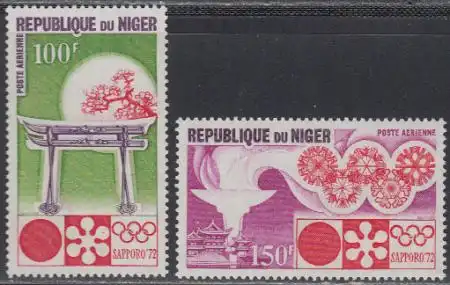 Niger Mi.Nr. 316-17 Olympia 1972 Sapporo (2 Werte)