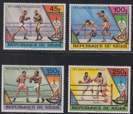 Niger Mi.Nr. 673-76 Vorolympisches Jahr, Boxen (4 Werte)