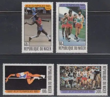 Niger Mi.Nr. 695-98 Olympische Sommerspiele Moskau (4 Werte)