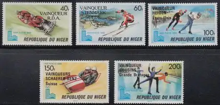 Niger Mi.Nr. 700-04 Olympische Winterspiele Lake Placid, Sieger (5 Werte)