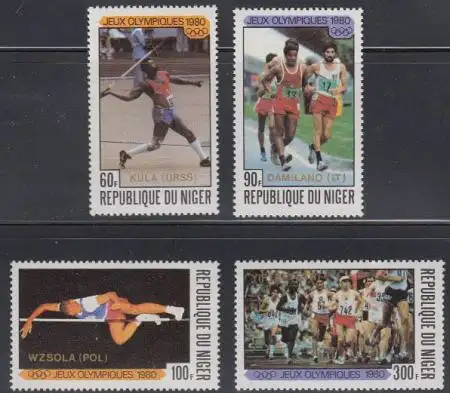 Niger Mi.Nr. 714-17 Olympische Sommerspiele Moskau (4 Werte)