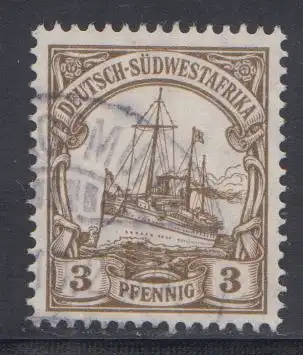 Deutsche Kolonien, Dt.-Südwestafrika MiNr 24 Kaiseryacht "Hohenzollern"