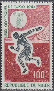 Niger Mi.Nr. 81 Olympia 1964 Tokio, Diskuswerfen (100)