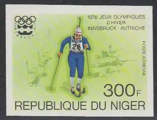 Niger Mi.Nr. 510U Olympia 1976 Innsbruck, Biathlon, ungezähnt (300)