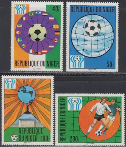 Niger Mi.Nr. 619-22 Fußball-WM 1978 Argentinien (4 Werte)