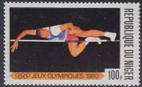 Niger Mi.Nr. 697 Olympische Sommerspiele Moskau, Hochsprung (100)