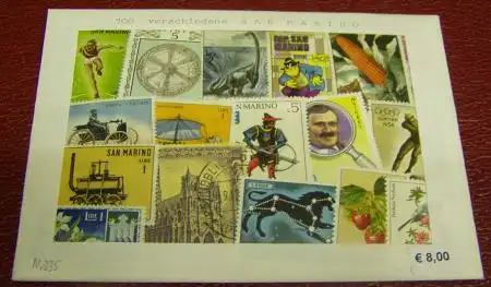 San Marino, Paket mit 100 verschiedenen Briefmarken (Bild ähnlich)