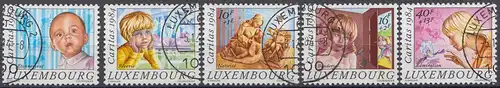 Luxemburg Mi.Nr. 1112-1116 Weihnachten 1984 / Caritas, Kinderportrais (5 Werte)