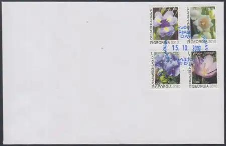 Georgien Mi.Nr. 589-92 Blumen: Lilie, Veilchen, Herbstzeilose  (4 Werte)