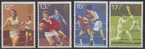 Großbritannien Mi.Nr. 850-53 Leichtathletik, Rugby, Boxen, Kricket (4 Werte)