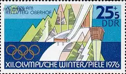 D,DDR Mi.Nr. 2102 Olympia 1976 Innsbruck, Skisprung-Schanze Oberhof (25+5)