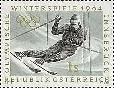 Österreich Mi.Nr. 1136 Olympia Innsbruck Ski, Slalom (1)