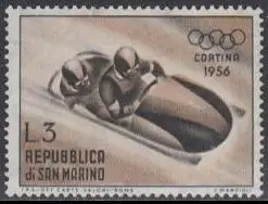 San Marino Mi.Nr. 537 Olympia 1956 Cortina d'Ampezzo, Zweierbob (3)