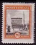 Vatikan Mi.Nr. 24 Freim. Petersplatz mit vatikanischem Palast (20c)