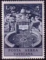 Vatikan Mi.Nr. 519 Flugpostm., Petersplatz mit Obelisk + Kolonnaden (90)